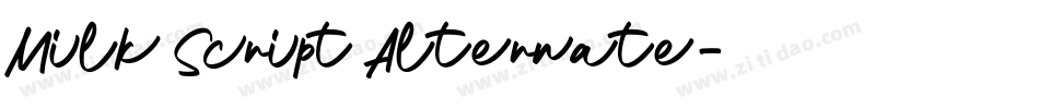 Milk Script Alternate字体转换